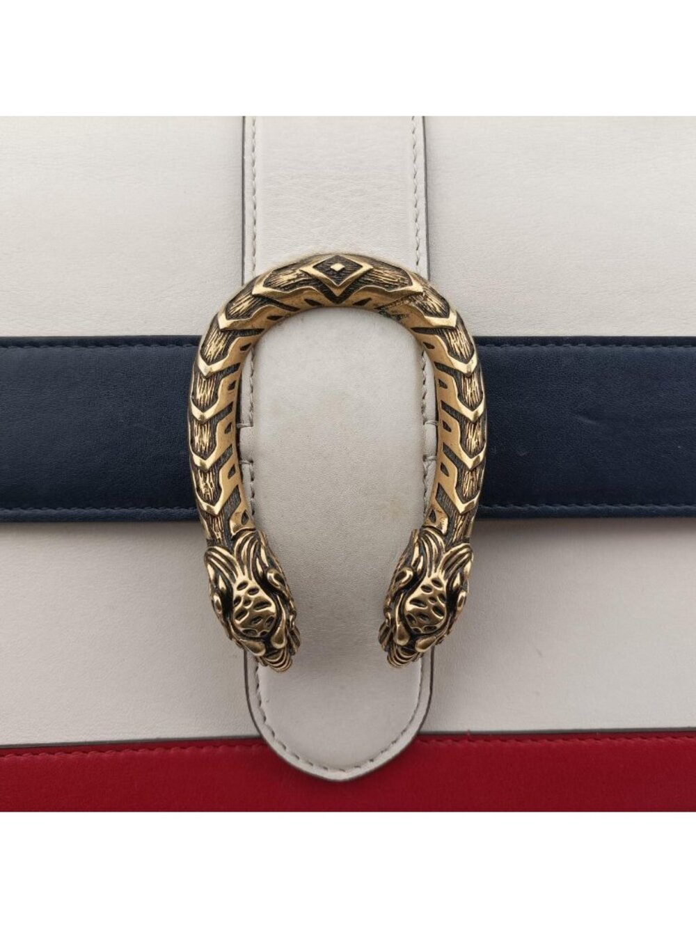 ★SOLD★ Gucci Dionysus Bamboo White Navy Red Leather Messenger Bag - Picture 14 of 15